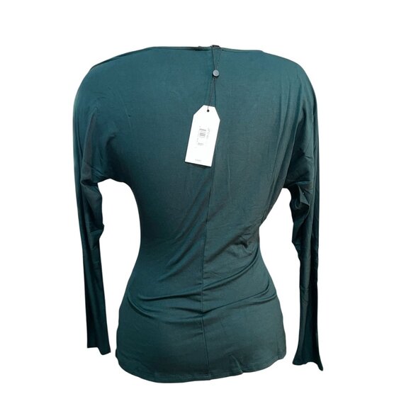 Universal Standard Long Sleeve Molded Bust Soft Casual V Neck Blouse Sz 3XL Gree - Picture 8 of 9